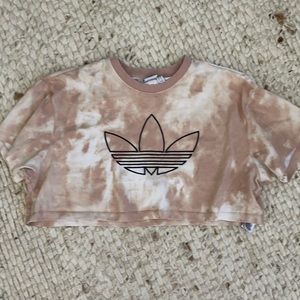 Tie dye crop adidas box tee
